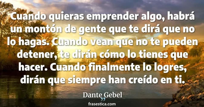 Cita de Dante Gebel
