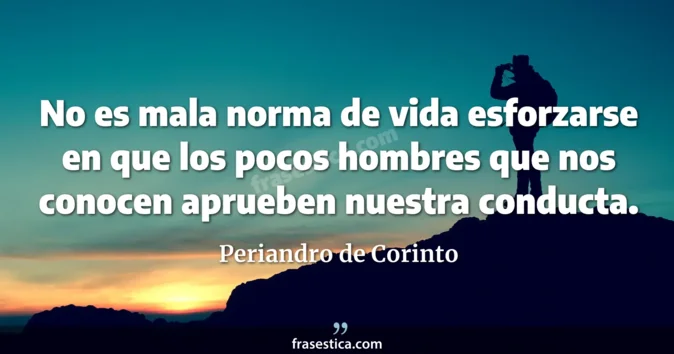 Cita de Periandro de Corinto