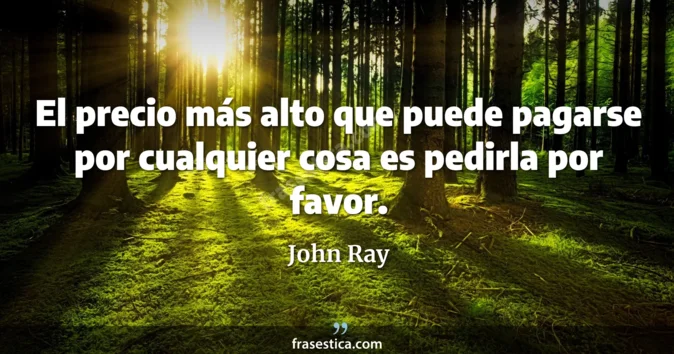 Cita de John Ray