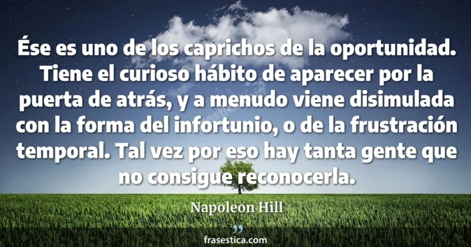 Cita de Napoleon Hill