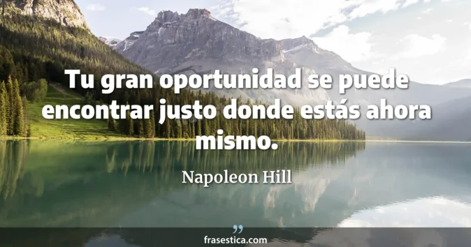 Cita de Napoleon Hill