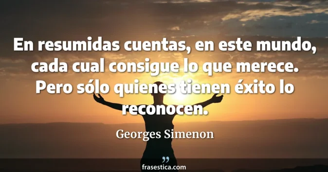 Cita de Georges Simenon