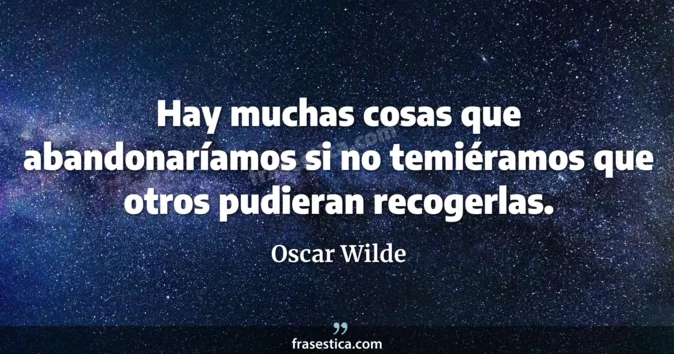 Cita de Oscar Wilde