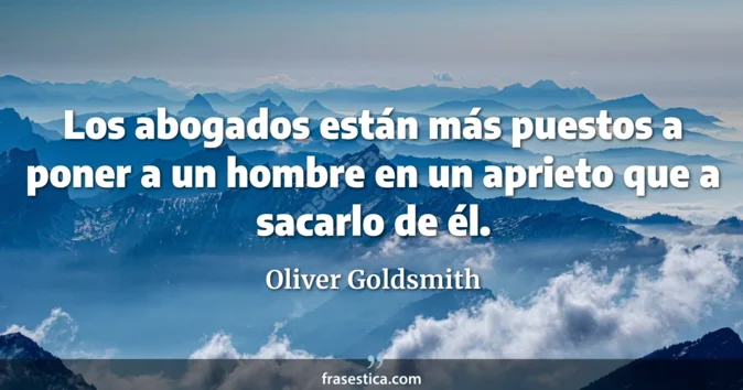 Cita de Oliver Goldsmith