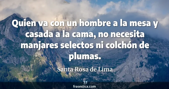 Cita de Santa Rosa de Lima