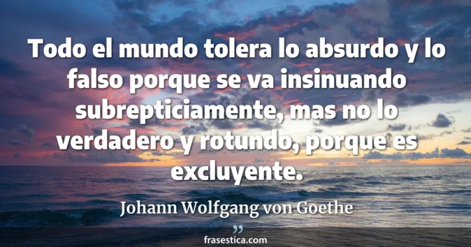 Cita de Johann Wolfgang von Goethe