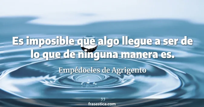 Cita de Empédocles de Agrigento