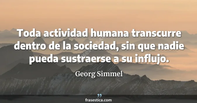 Cita de Georg Simmel