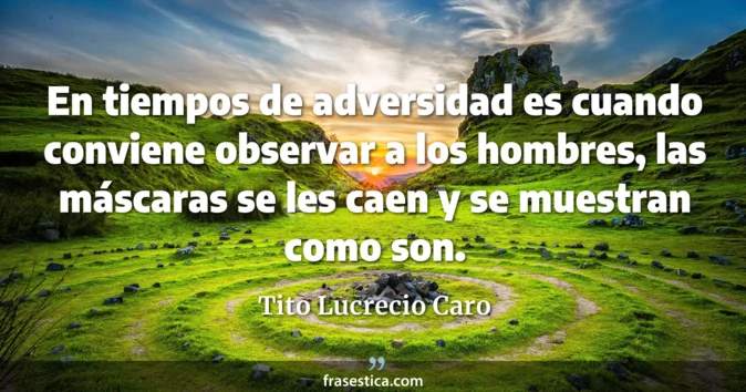 Cita de Tito Lucrecio Caro