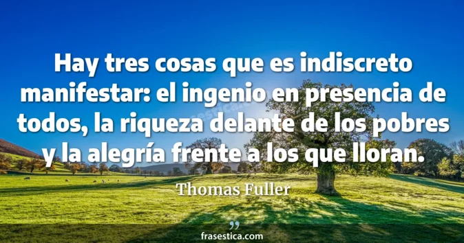 Cita de Thomas Fuller