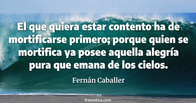Cita de Fernán Caballer