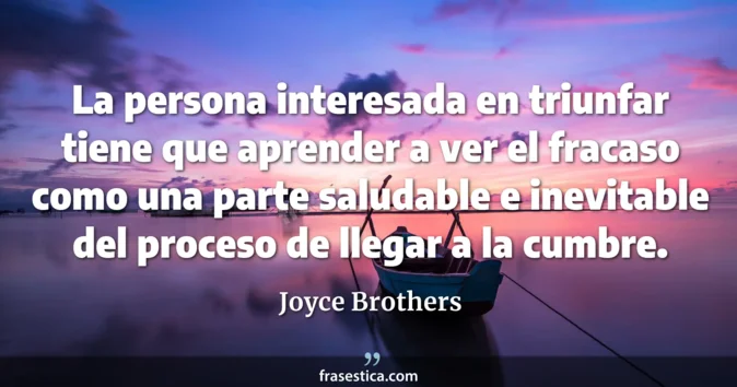 Cita de Joyce Brothers