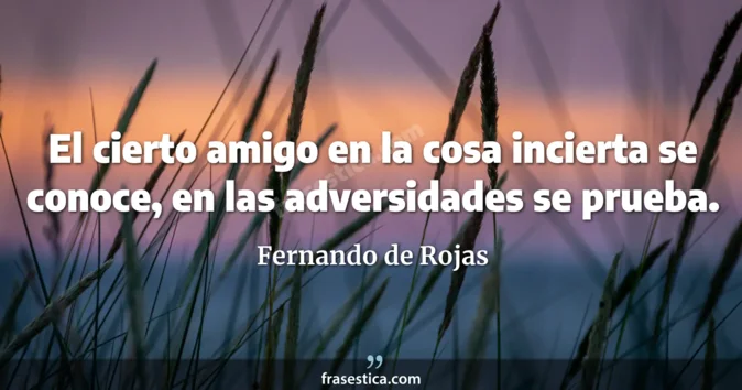 Cita de Fernando de Rojas
