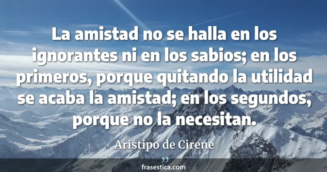 Cita de Aristipo de Cirene