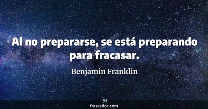 Cita de Benjamin Franklin