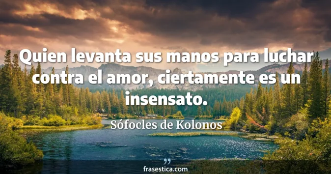 Cita de Sófocles de Kolonos