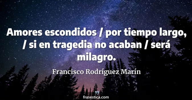 Cita de Francisco Rodríguez Marín