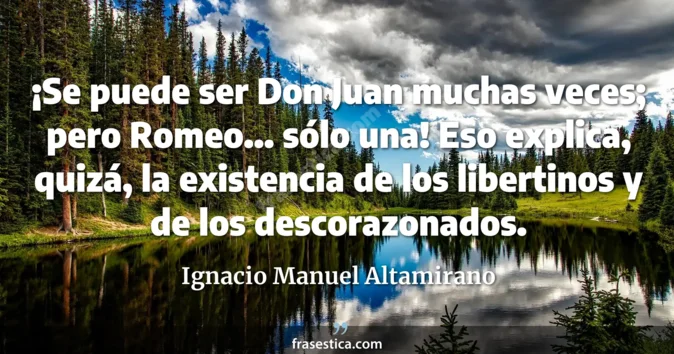 Cita de Ignacio Manuel Altamirano