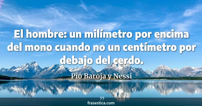 Cita de Pío Baroja y Nessi