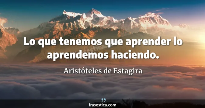 Cita de Aristóteles de Estagira