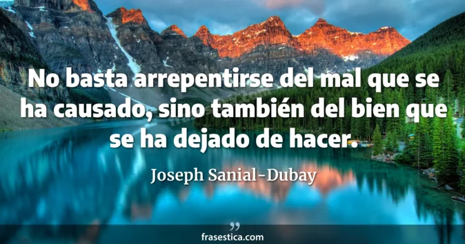 Cita de Joseph Sanial-Dubay