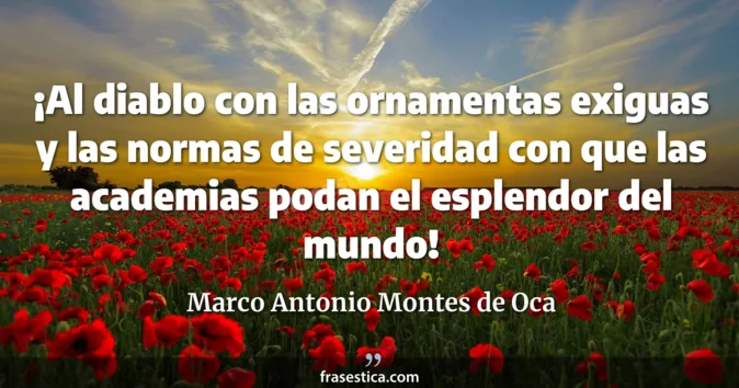 Cita de Marco Antonio Montes de Oca