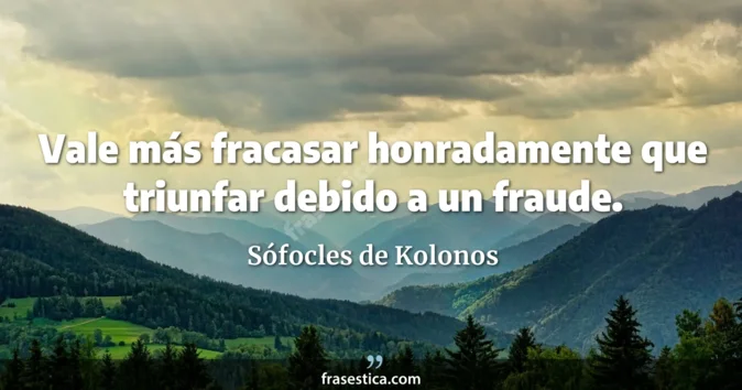 Cita de Sófocles de Kolonos