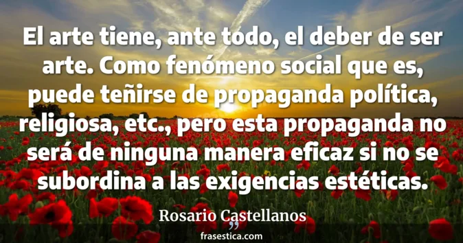 Cita de Rosario Castellanos
