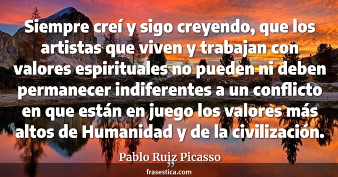 Cita de Pablo Ruiz Picasso