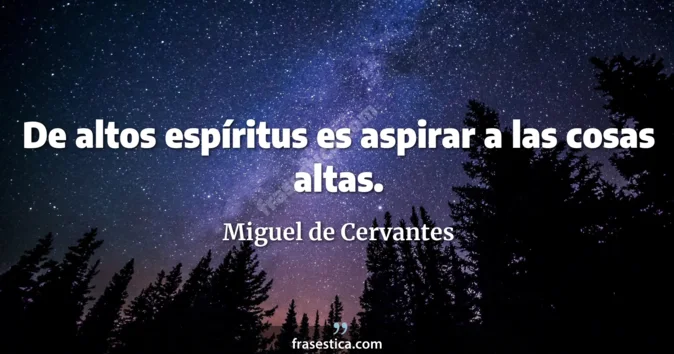 Cita de Miguel de Cervantes