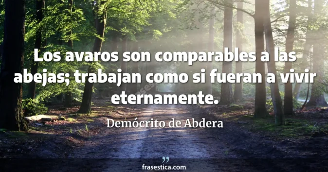 Cita de Demócrito de Abdera