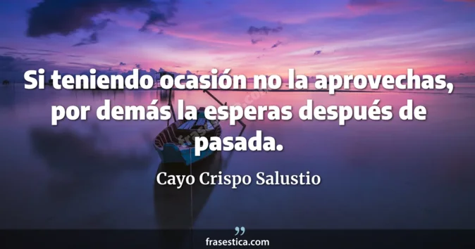 Cita de Cayo Crispo Salustio