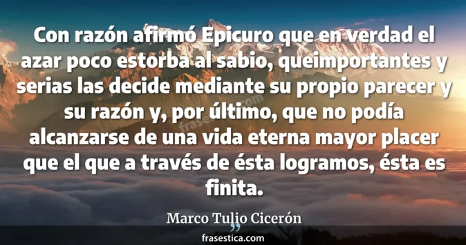 Cita de Marco Tulio Cicerón