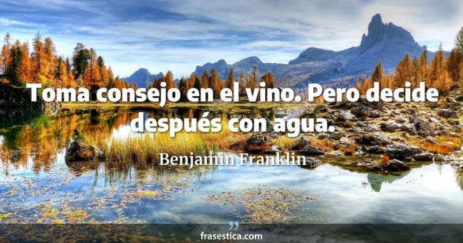 Cita de Benjamin Franklin