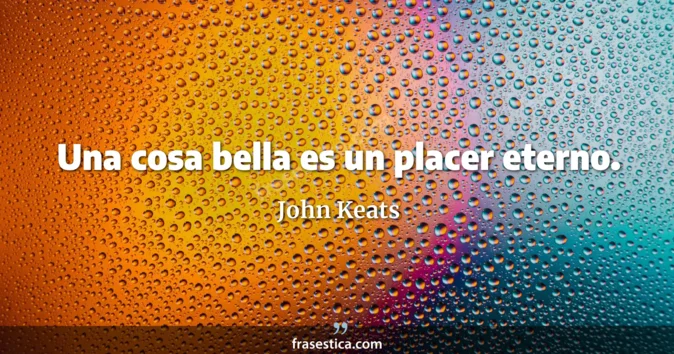 Cita de John Keats