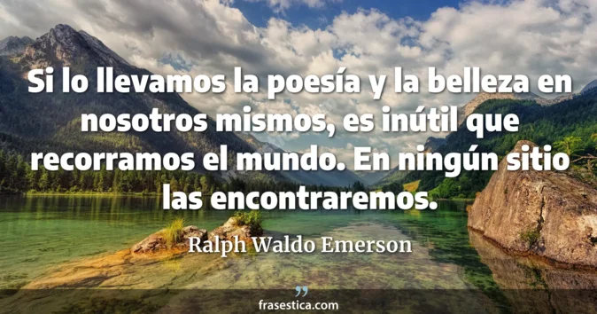 Cita de Ralph Waldo Emerson