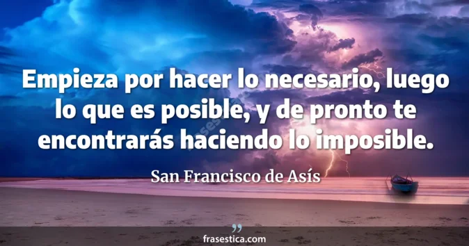 Cita de San Francisco de Asís