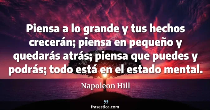 Cita de Napoleon Hill