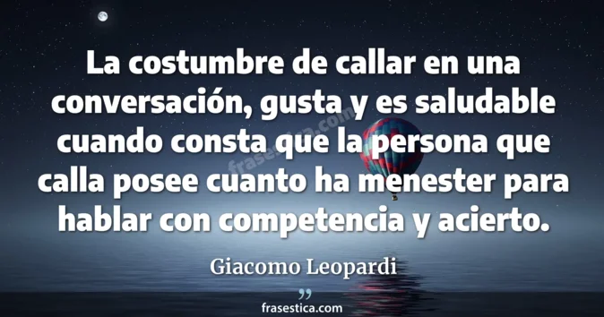 Cita de Giacomo Leopardi