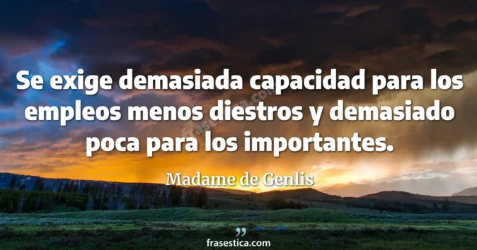 Cita de Madame de Genlis