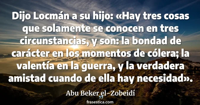 Cita de Abu Beker el-Zobeidí