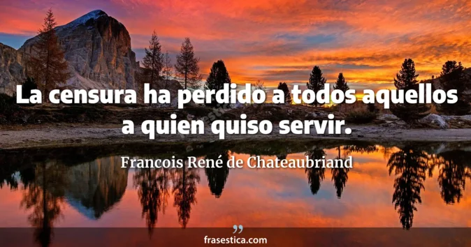 Cita de Francois René de Chateaubriand