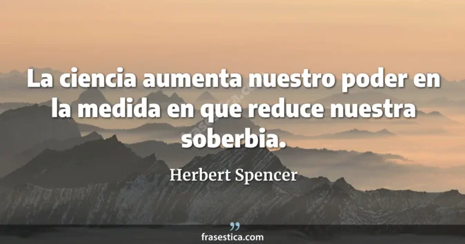 Cita de Herbert Spencer