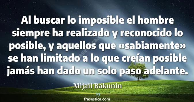 Cita de Mijail Bakunin