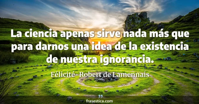 Cita de Félicité-Robert de Lamennais