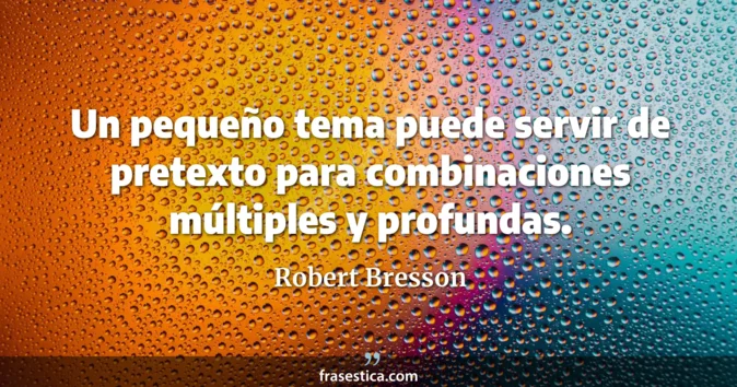 Cita de Robert Bresson