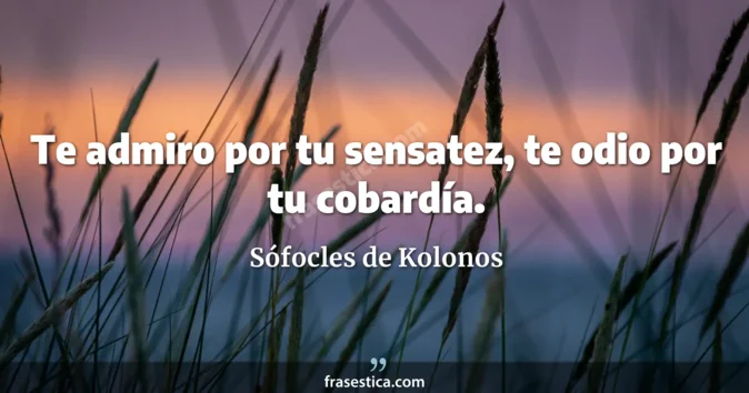 Cita de Sófocles de Kolonos