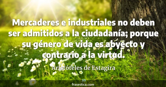Cita de Aristóteles de Estagira