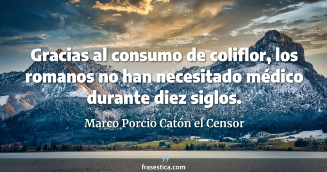 Cita de Marco Porcio Catón el Censor