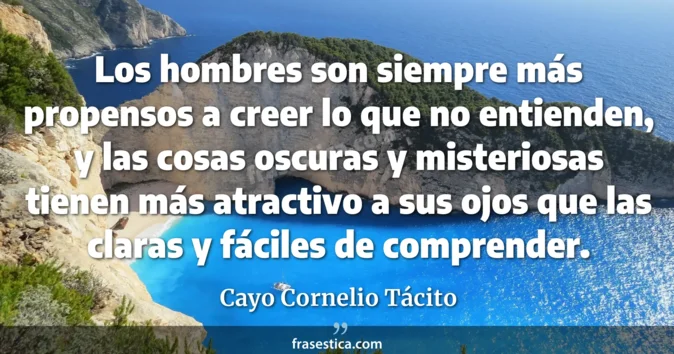 Cita de Cayo Cornelio Tácito